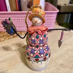 ENESCO JIM SHORE "Heartwood Creek" SNOWMAN - ORNAMENT- Quilt Design #C113110
